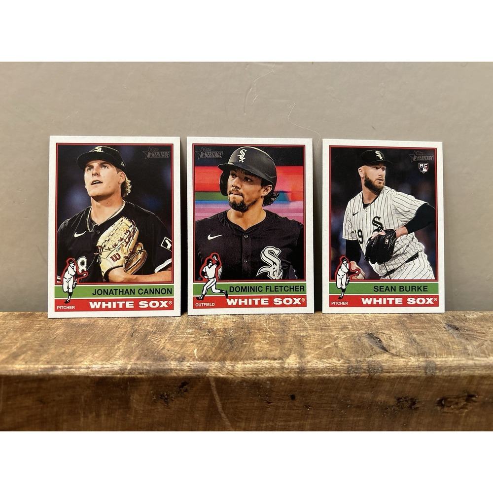 2025 Topps Heritage Chicago White Sox 3 Card Lot Cannon Fletcher Burke